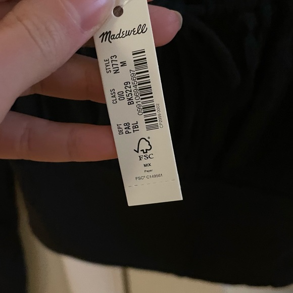 Madewell Square Neck Long Sleeve Tie Front Knit Top - Picture 4 of 7